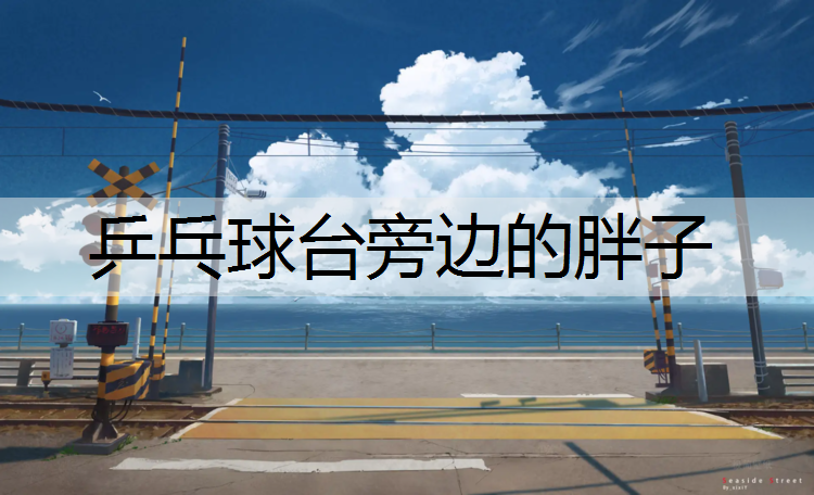 乒乓球台旁边的胖子